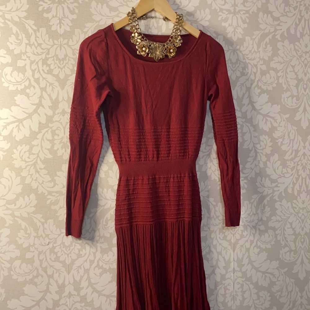 Winter Red/orange Sweater dress